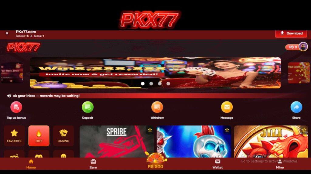 Games Are on PKX77 Game